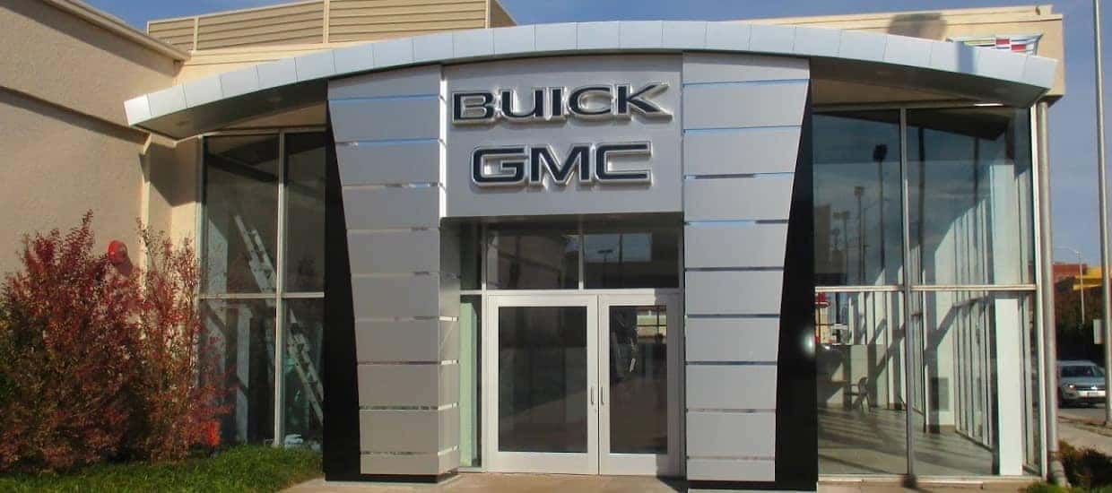 An exterior shot of a Buick GMC dealership.