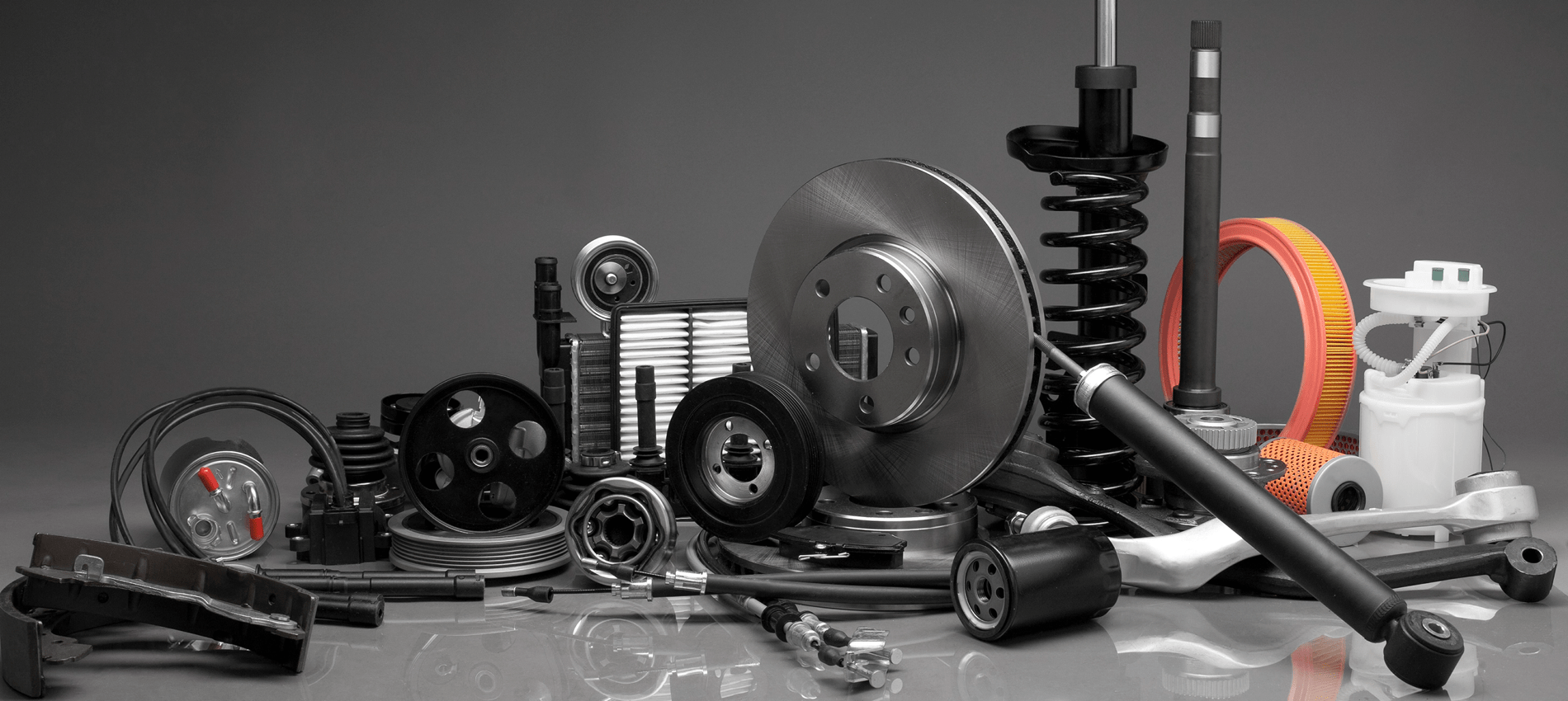 auto parts on a table