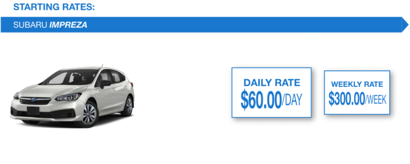 Rent a Car - Rent a Subaru Impreza