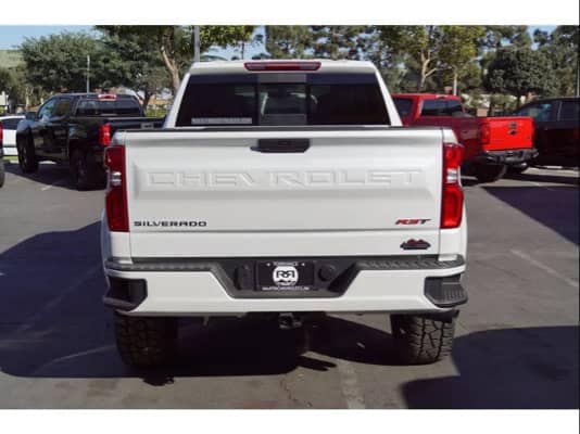 Rocky Ridge Trucks - White Chevrolet Silverado - rear