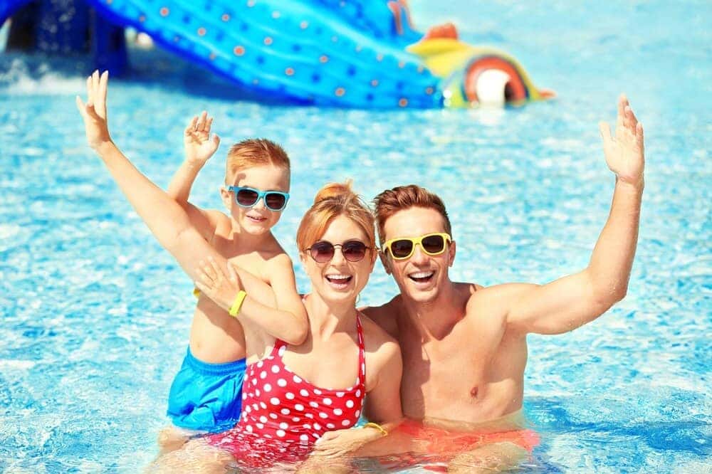 Family Having Fun at Water Park