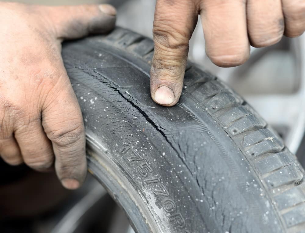 Cracked Tire on Hyundai Sonata 