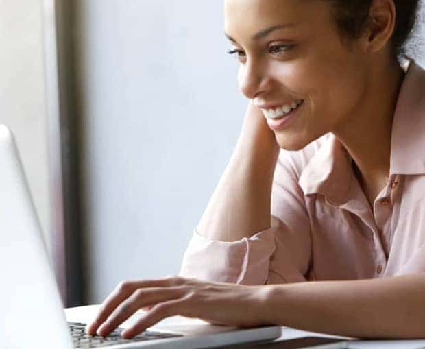 A person using a laptop