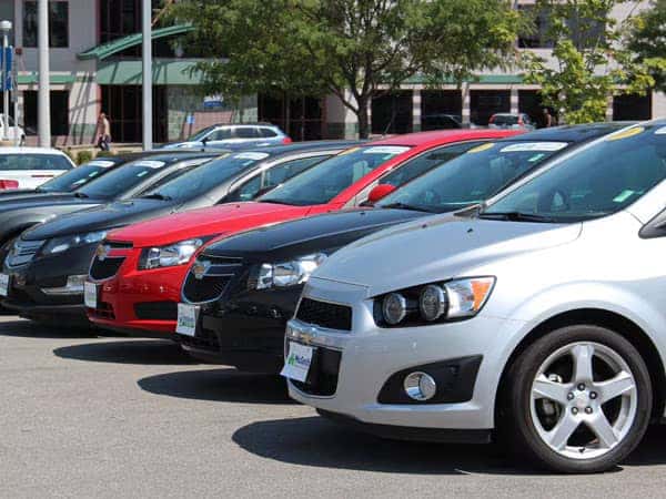 Row of cars on a McGrath lot