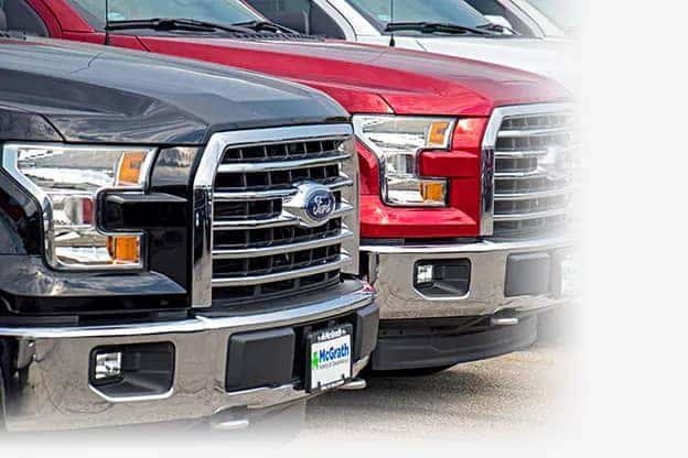 Vehicles on the McGrath lot