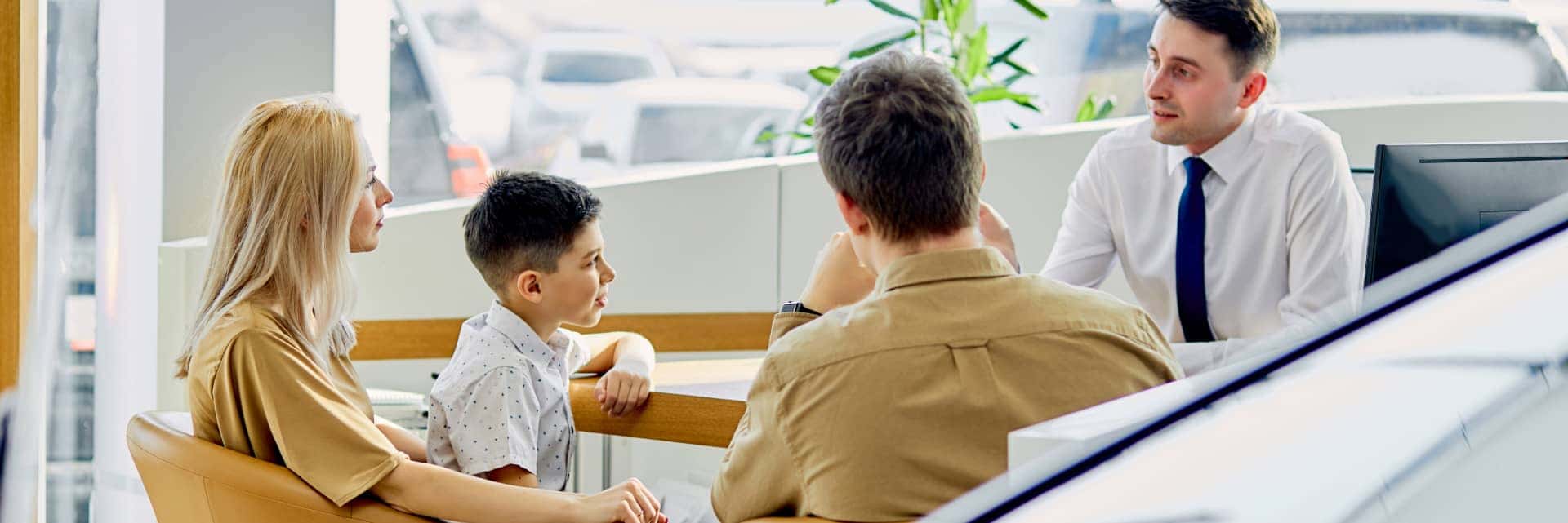 family working with finance specialist