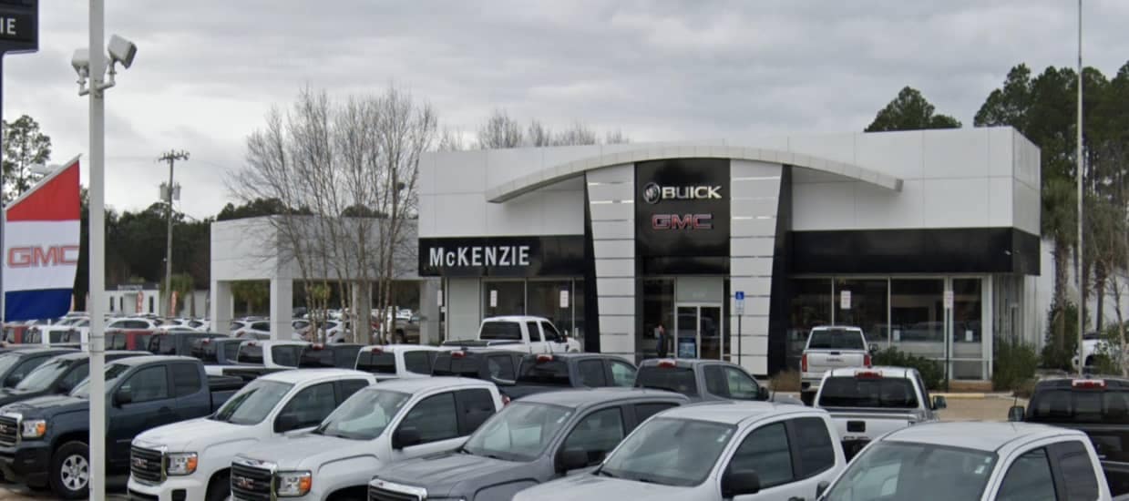 An exterior shot of McKenzie Buick GMC dealership