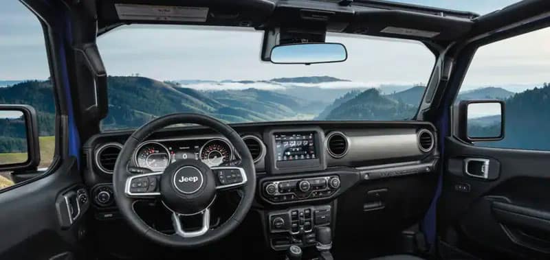 View From Inside Jeep Wrangler