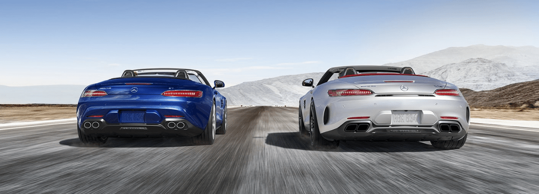 AMG roadsters driving