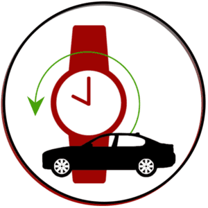 Pick up vehicle before 10am