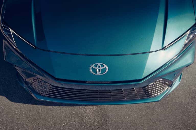 Front hood of aqua Toyota
