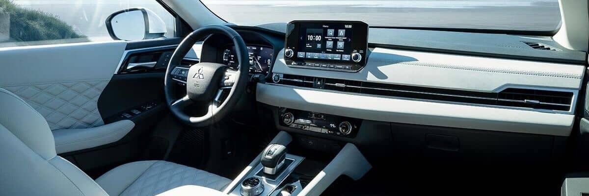 2022 mitsubishi outlander SUV white interior seating cargo fb 1