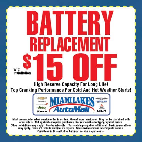 Battery replacement special - $15 off with replacement