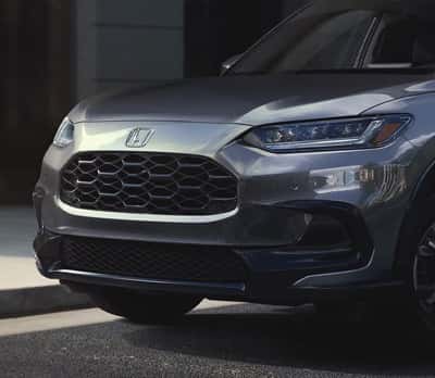 Close-up-shot-of-an-HR-V-near-a-crub.