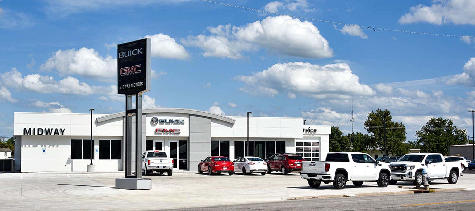 An exterior shot of a Buick GMC dealership.