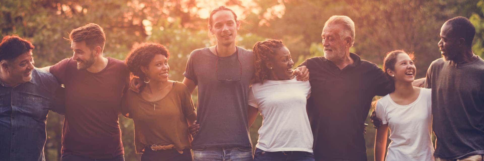 group of people posing together