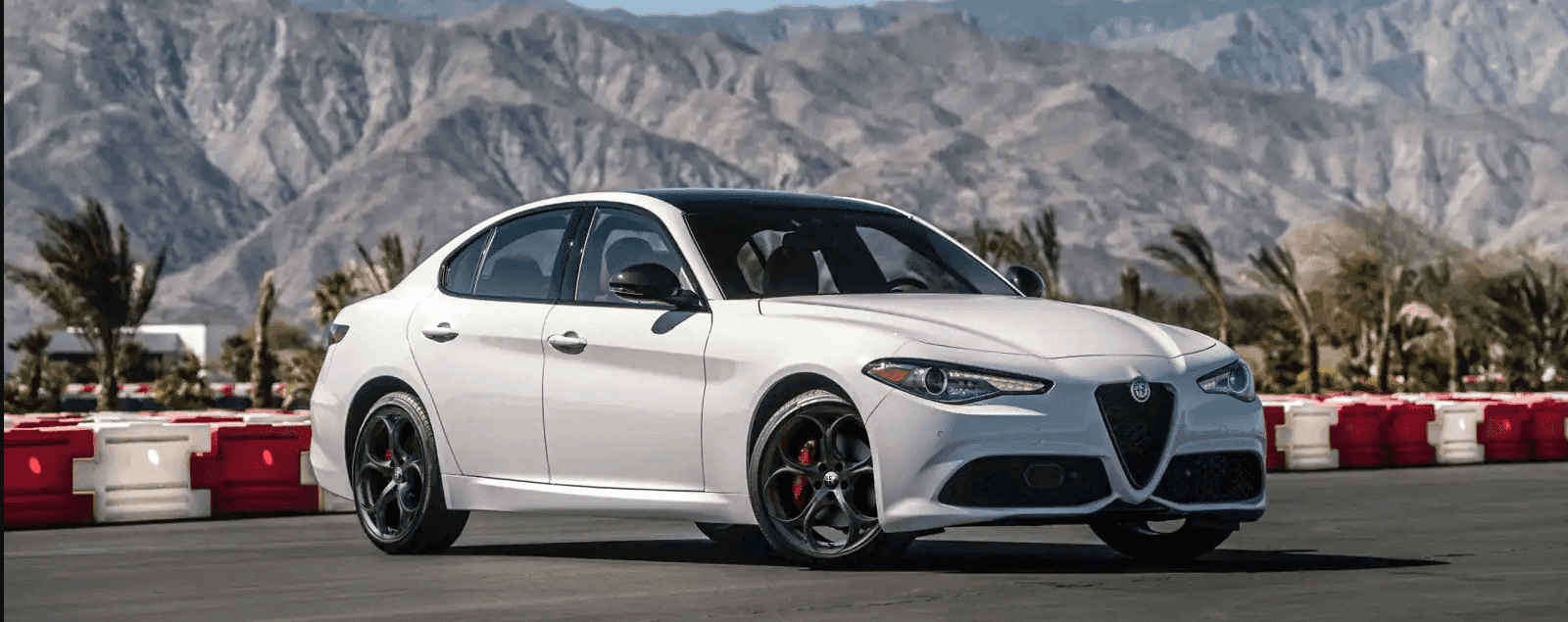 2021 White Alfa Romeo Giulia - side