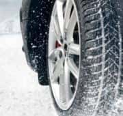 MINI tire driving through snow