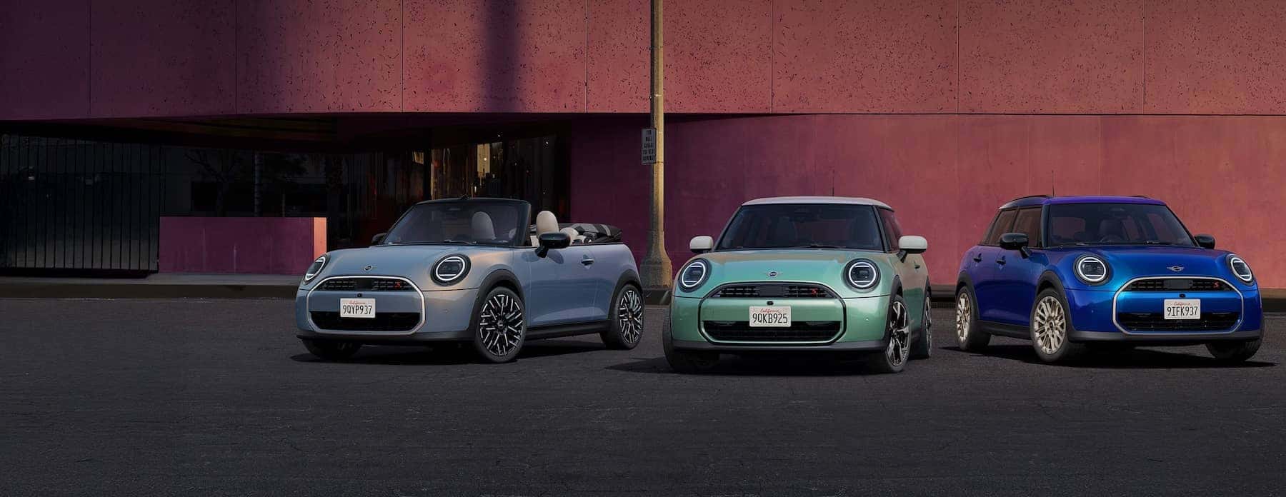 MINI vehicles on street