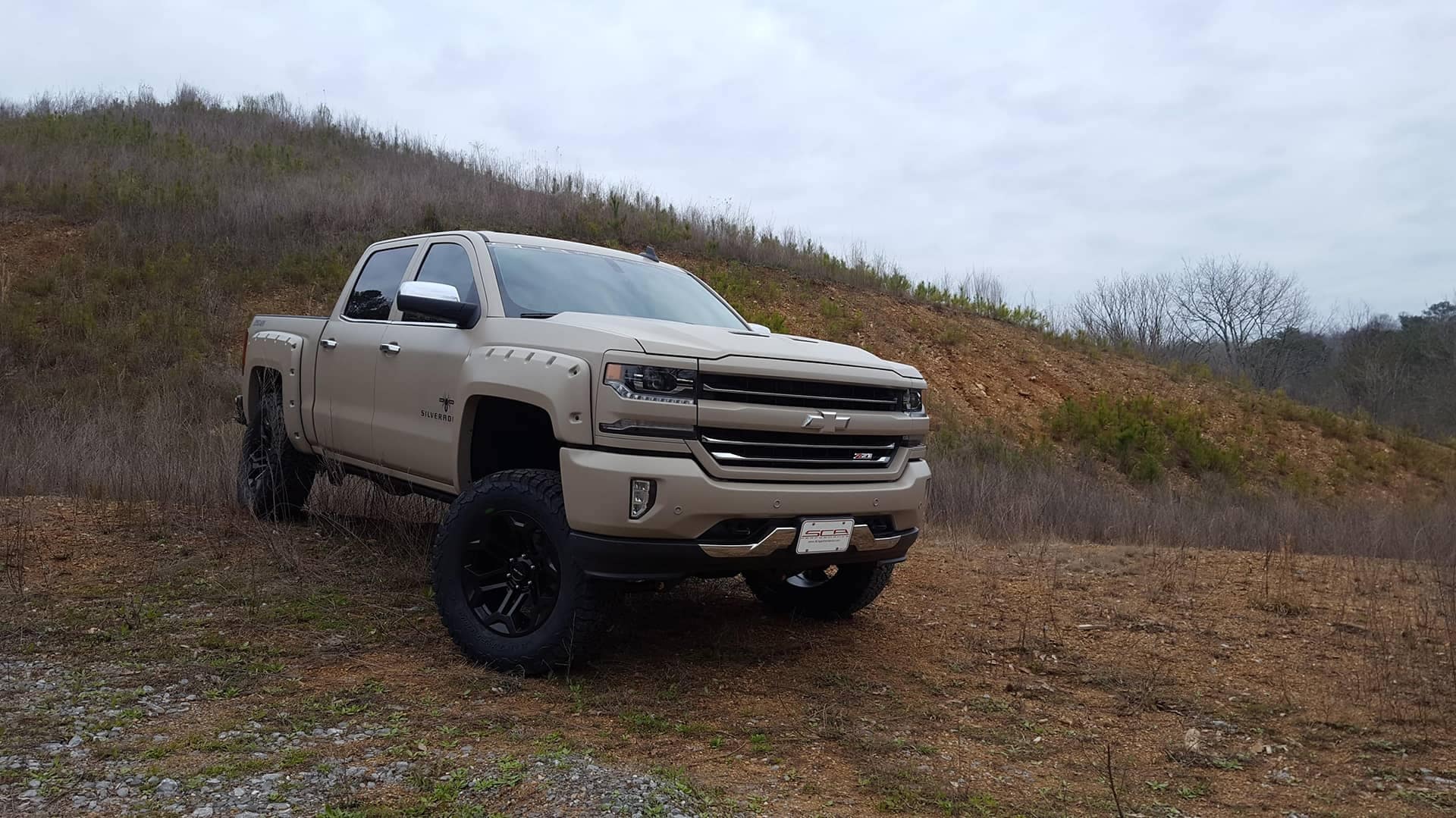 2019 Chevrolet Trucks Parked on a Hill