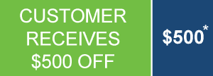 Customer receives $500 off