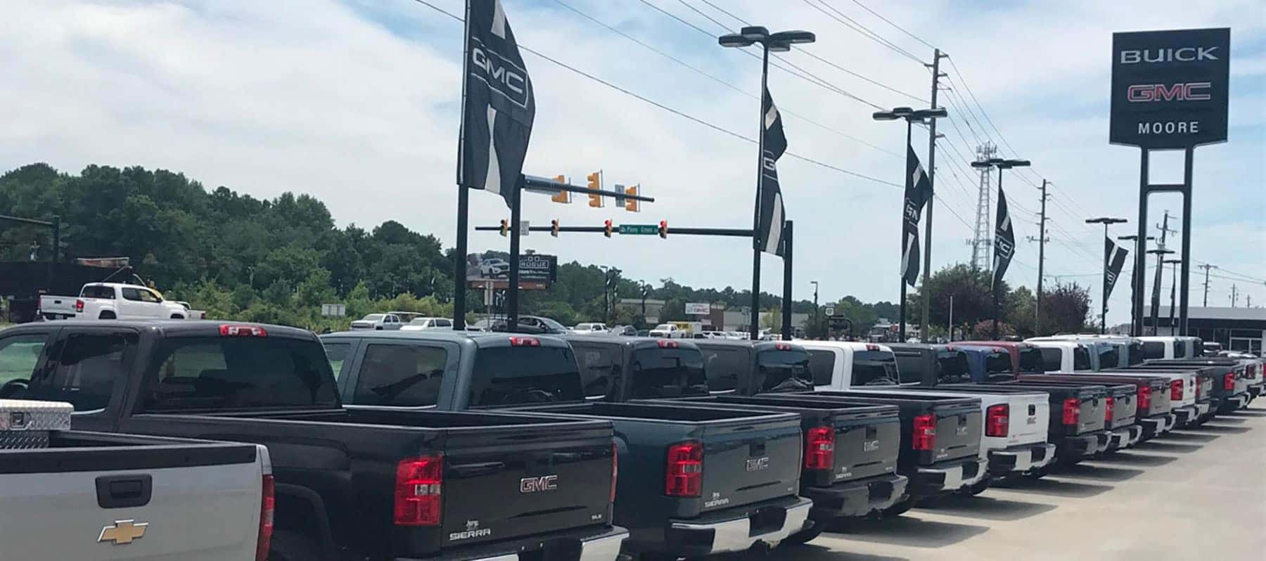 An exterior shot of a Buick GMC dealership.