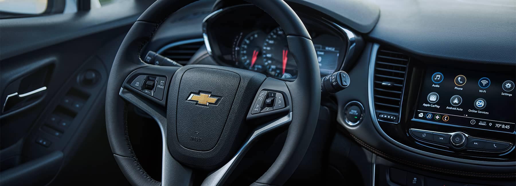 Interior dashboard of a 2021 Chevrolet Trax