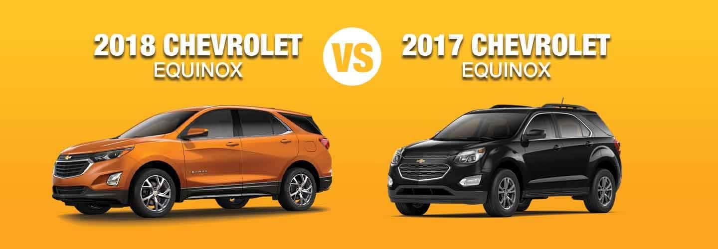 Compare the 2018 Chevy Equinox vs 2017 Chevy Equinox