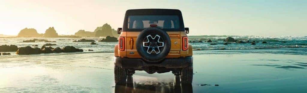 Ford Bronco Rear View On Beach