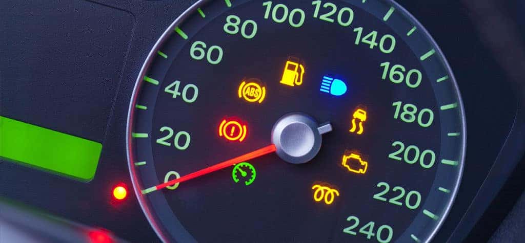 warning gauges in a vehicle