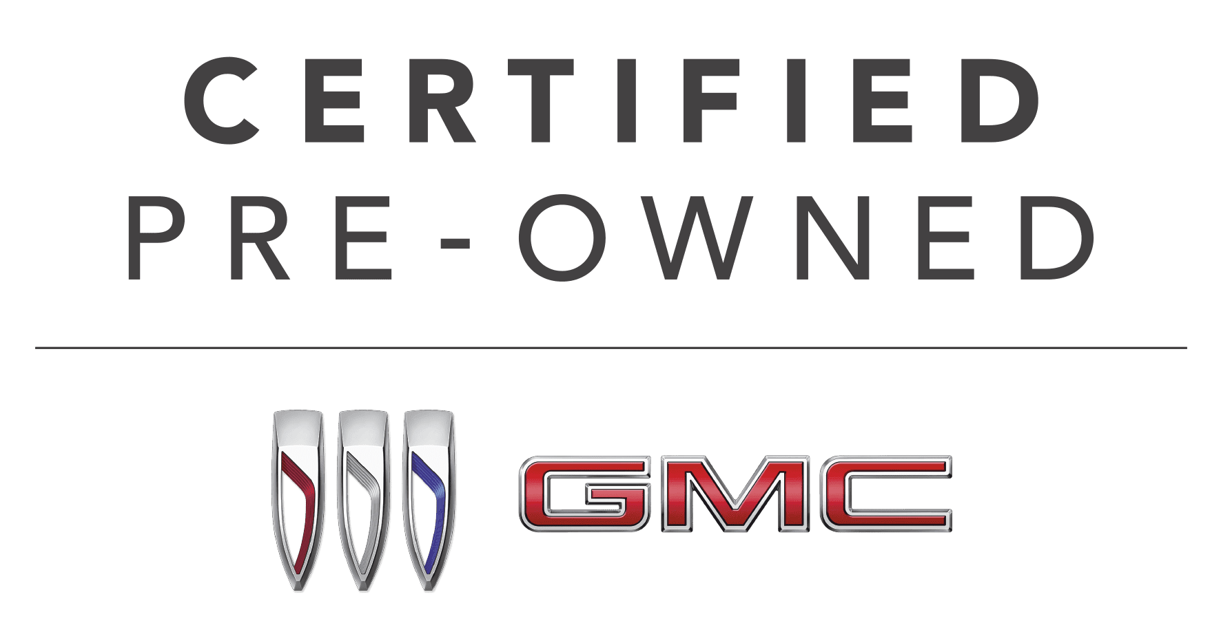 Buick GMC logo with a Certified Pre Owned Text