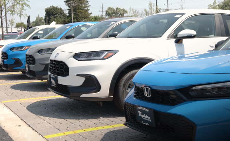 Pre-Owned Vehicles Parked