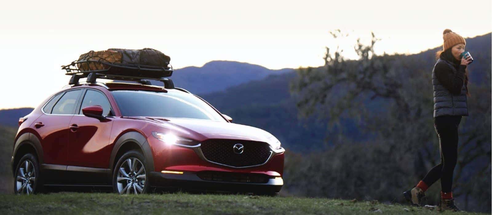 2021 Mazda3 hatchback with full cargo rack