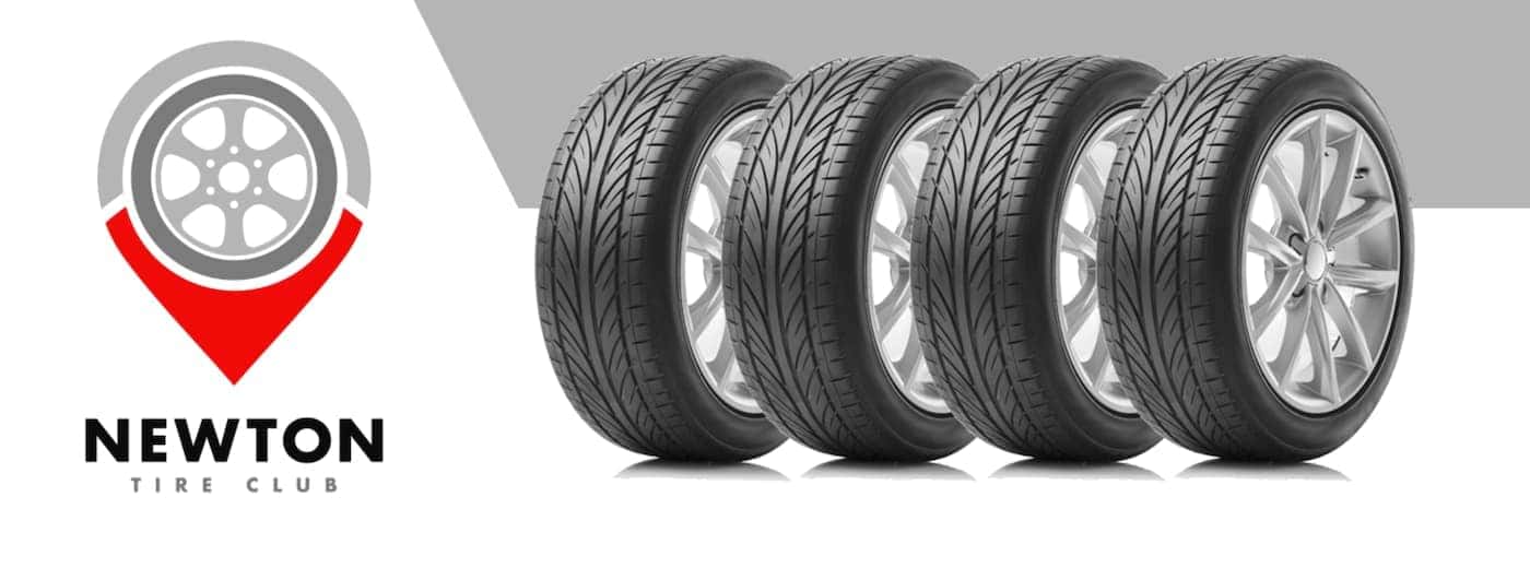 Newton Tire Club logo with four tires.