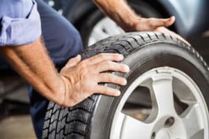 Service Tech with Tires