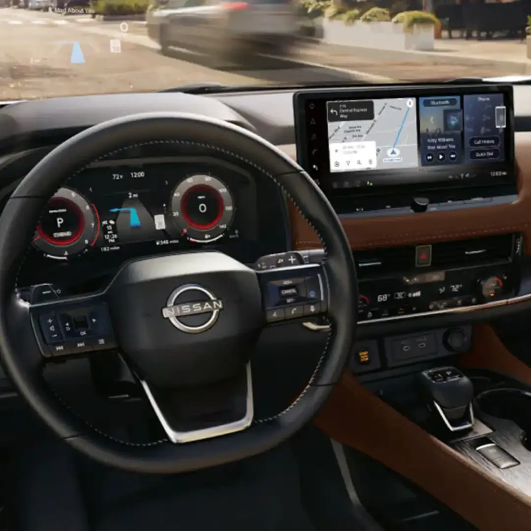 Interior view of a 2025 Nissan Rogue