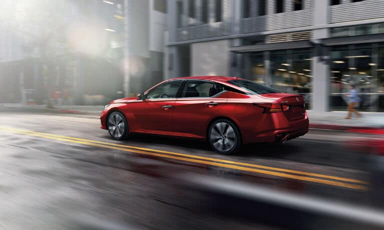 2021 Nissan Altima driving in the city