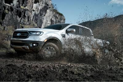 2021 Ford Ranger Tremor drives through mud