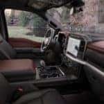 The interior of a ford truck
