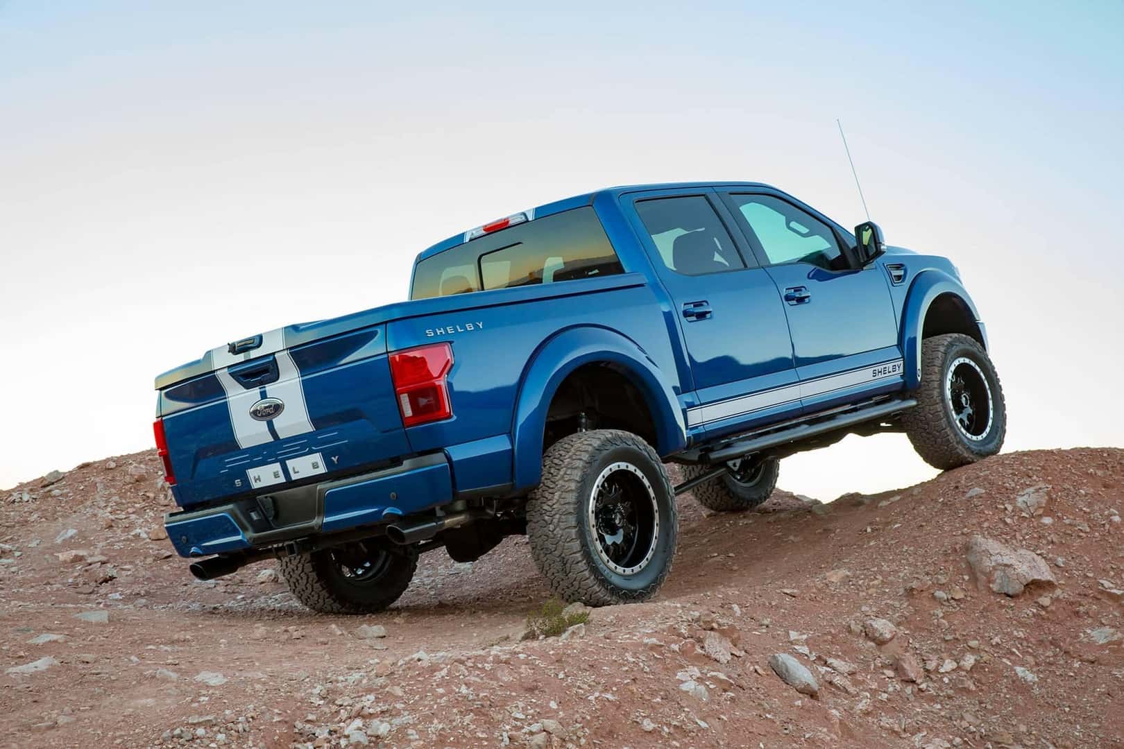 Truck on incline