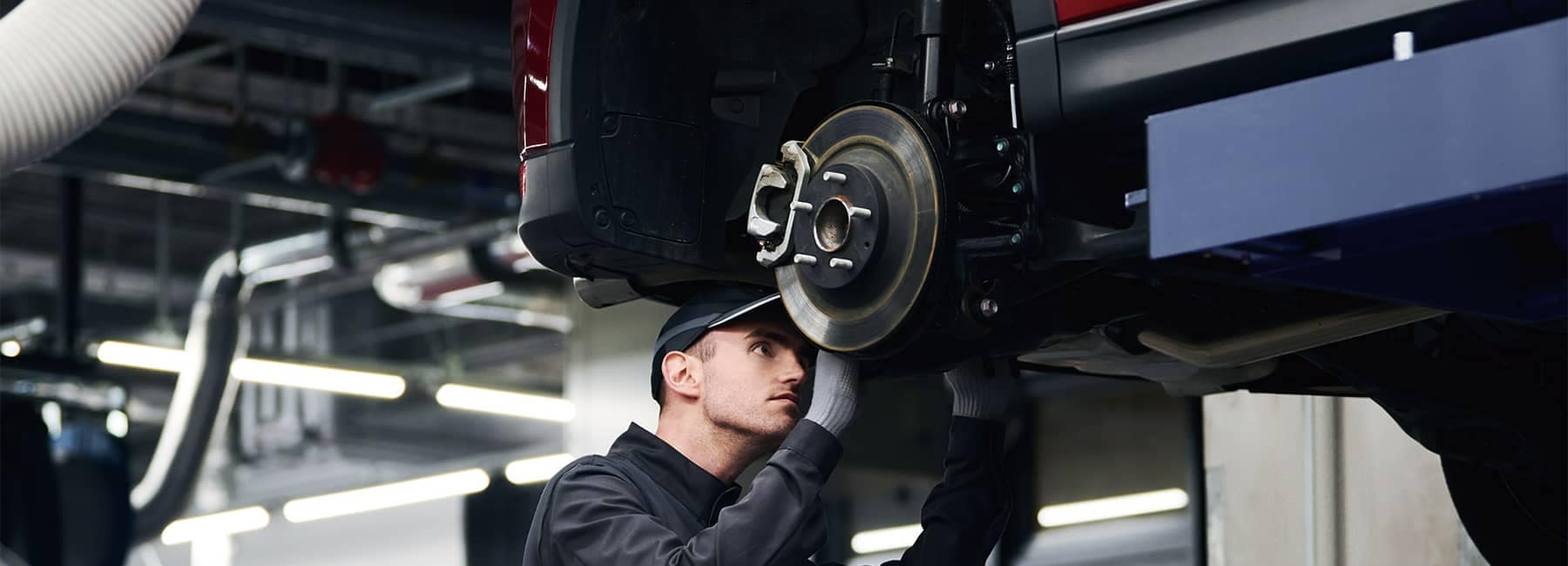 Mazda Technician Servicing Mazda Brakes