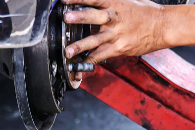Replacing brakes on a vehicle