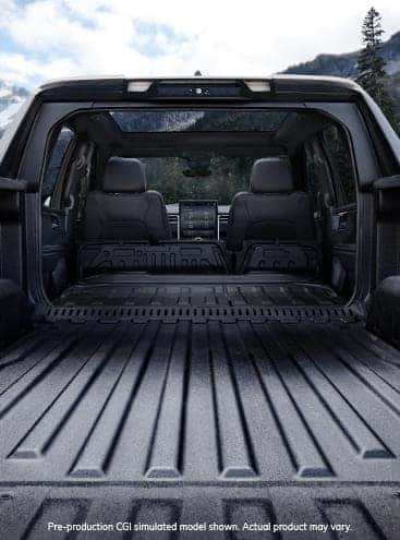 The bed of a 2024 GMC Sierra EV Denali.