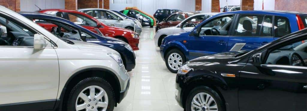 indoor short of car lot