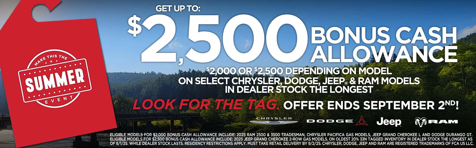 Cash back allowance