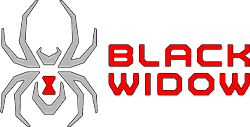 Black Widow Brand Banner Logo