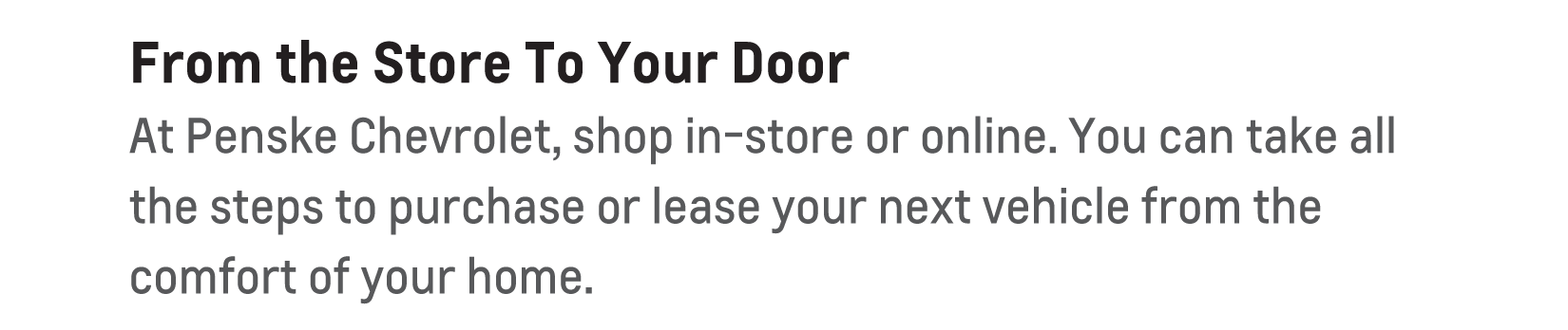 to your door