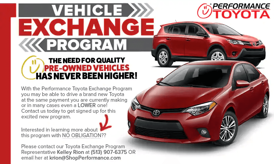 Toyota Vehicle Exchange Program Trade In Your Toyota