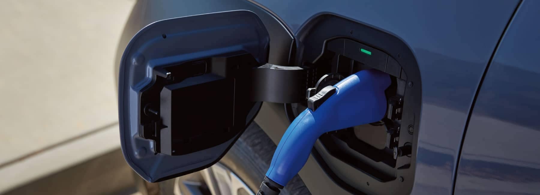 2022 Subaru Solterra-closeup charge area and plug