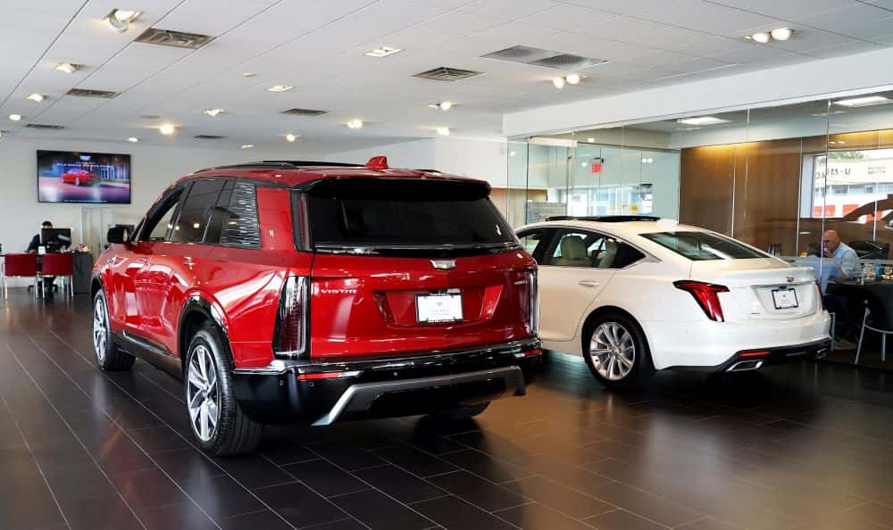 Pine Belt Cadillac showroom